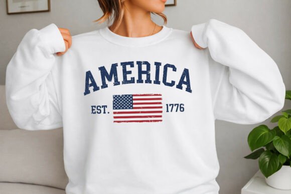 Download America Est 1776 Vintage Flag PNG - Vintage Collection