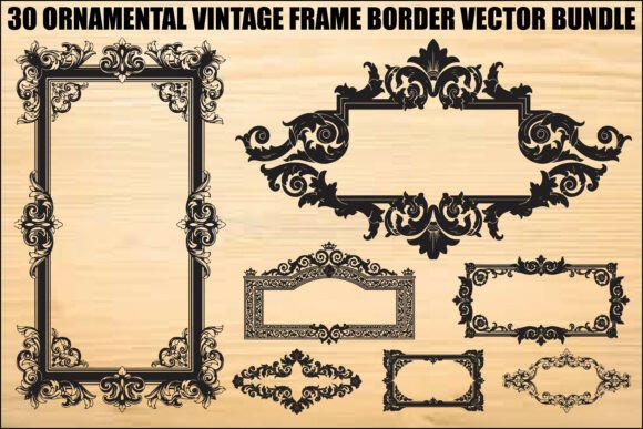 Download Ornamental Vintage Frame Border Bundle - Vintage Collection