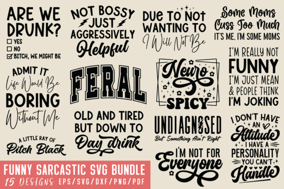 Download Funny Sarcastic Svg Bundle, Sarcasm SVG - Funny sarcastic svg Collection