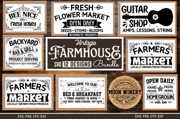 Download Vintage Farmhouse SVG Bundle - Vintage Collection