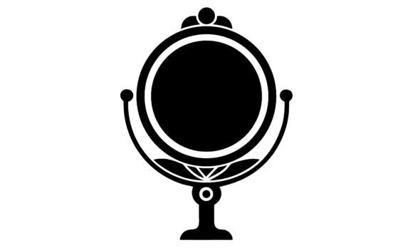 Download Vintage Vanity Mirror Black Silhouette - Vintage Collection