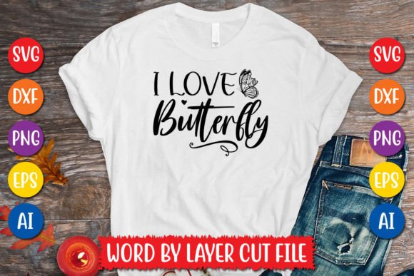 Download I Love Butterfly SVG Design - Butterfly svg design Collection