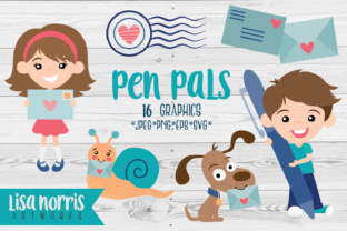 Download Pen Pals Clip Art Graphics & SVG Cutting Files - Graphic Collection