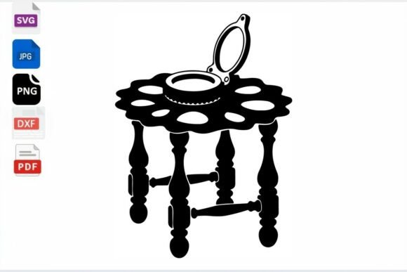 Download Vintage Vanity Table SVG Cut File - Vintage Collection
