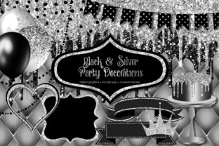 Download Black and Silver Party Decorations Clipart - Party decorations Collection