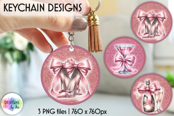 Download Coquette Bow Vintage Keyring, Retro PNG - Vintage Collection