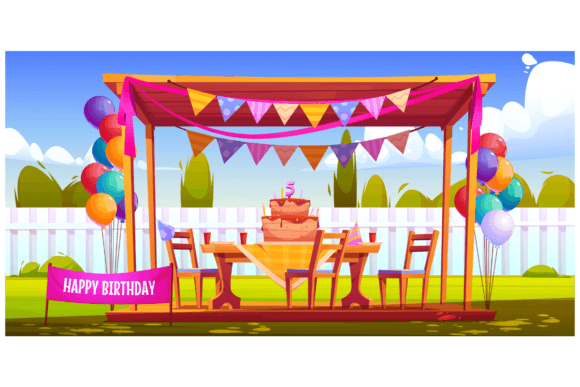 Download Kids Birthday Party Decorations in Backyard - Party decorations Collection