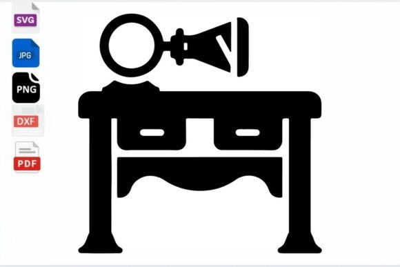 Download Vintage Vanity Desk Magnifying Glass - Vintage Collection