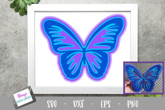 Download 3D Layered Butterfly SVG Design - Butterfly svg design Collection