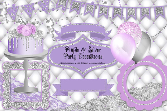 Download Purple and Silver Party Decorations - Party decorations Collection