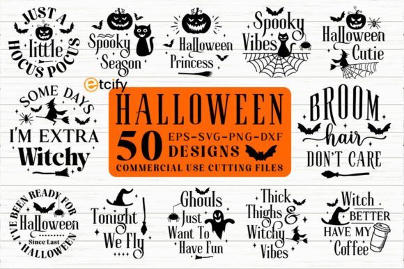 Download Vintage Halloween SVG Bundle, Round Sign - Vintage Collection