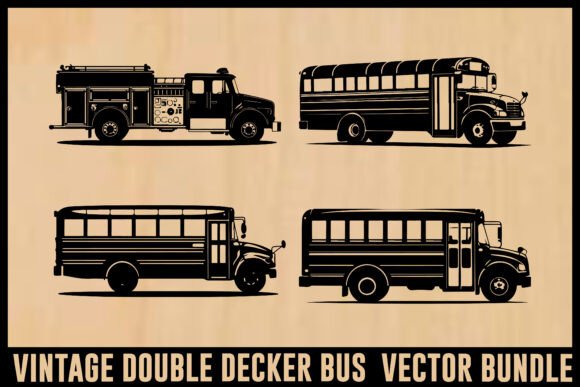 Download Vintage Double Decker Bus Bundle - Vintage Collection