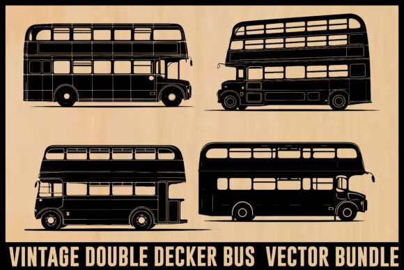 Download Vintage Double Decker Bus Bundle - Vintage Collection