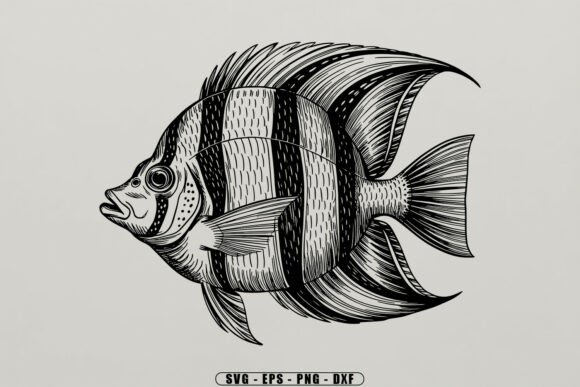 Download Vintage Tropical Fish SVG - Vintage Collection